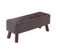 Reposapiés tapizado, otomano, taburete multifuncional para cambiar zapatos con patas de madera para dormitorio, sala de estar, oficina, S3