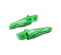 Reposapies Trasero Ajuste para Kawasaki Ninja 400 500 ZX-25R 4R 4RR CNC motocicleta reposapiés delantero trasero pedales Pedales anchos(Rear pedal A green)