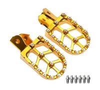 Reposapies Trasero Ajuste pedales apoyo aluminio CNC bicicleta eléctrica para Surron Lightbees X/S Talaria Pedales antideslizantes(Yellow)