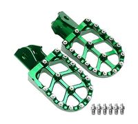 Reposapies Trasero Ajuste pedales apoyo aluminio CNC bicicleta eléctrica para Surron Lightbees X/S Talaria Pedales antideslizantes(Green)