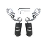 Reposapiés Universal Motocicleta Protector Motor Carretera Soporte De Clavijas para Goldwing para GL1500 para GL1100 1 1/4 "32mm Reposapiés Delanteros(Black Silve)