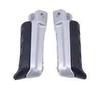 Reposapiés Universales Para CBR 1000RR 04-14 600RR 03-06 CB 1000R 08-14 Estriberas Traseras Delanteras Plateadas Clavijas Descanso Para Mini Pedales Aluminio CNC(Front)