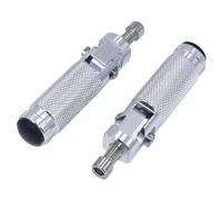 Reposapiés universales para motocicleta M8, juego de pedales traseros, CNC de aluminio, Compatible con motocicleta(Silver)