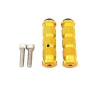 Reposapiés Universales Reposapiés De Aluminio CNC 8MM Para Motocicleta Para Bicicleta Carreras Pedales Universales Aluminio CNC(Gold)