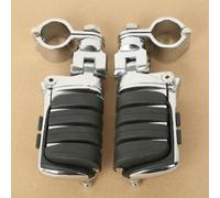 Reposapiés Y Abrazaderas para Motocicleta De 1.25" Y 1-1/4" para Harley Touring, Softail FL, Dyna Ultra FL, Pedal De Estribera