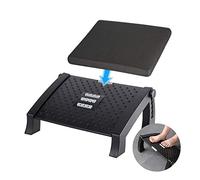 Reposapiés y algodón viscoelástico, pie ergonómico, alivio de presión para mayor comodidad, espalda y cuerpo, 5 alturas, color negro
