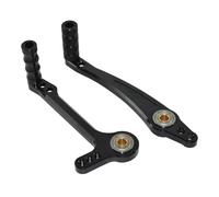 Repose-pieds Moto Pedal De Cambio O Palanca Freno Con Cojinetes Dobles Ajustables CNC Para Motocicleta Estriberas Traseras Universales Y Kit Reposapiés(Black)