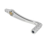 Repose-Pieds Moto Pedal De Cambio O Palanca Freno con Cojinetes Dobles Ajustables CNC para Motocicleta Estriberas Traseras Universales Y Kit Reposapiés(Right - Silver)