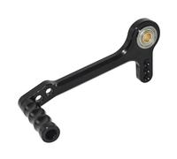 Repose-Pieds Moto Pedal De Cambio O Palanca Freno con Cojinetes Dobles Ajustables CNC para Motocicleta Estriberas Traseras Universales Y Kit Reposapiés(Left - Black)