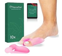 ReposeFeet [10x] (5 pares) Protector de Juanetes de Silicona - Corrector de Juanetes Mujer - Juanetes Corrector Nocturno y Dia - Juanetes Corrector Alivio Dolor - Protector Separador Dedos Pie (Rosa)