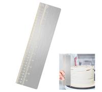 Reposteria Acero Inoxidable con Escala, 30 cm Plata Raspadores Pastel, Espátula para Alisar Pasteles, Raspador de Crema Pastel, Rascador para Tartas, Tartas Raspador para Pasteles Glaseado DIY