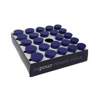 Repour Protector de vino y tapón: elimina el oxígeno, conserva y mantiene el vino tan fresco como el día en que se abrió la botella, paquete de 24 unidades, color azul