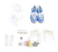 REPPAKOY 58 dijes para zapatos deportivos - 10 estilos de accesorios para zapatos y joyas, lazo de perlas Y2K hecho a mano, cordones de encaje, cordones de cinta de satén, decoraciones de zapatos de