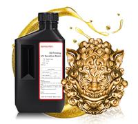 Reprapper Brillo de latón, resina de extracto UV estándar de 405 nm, impresora LCD de resina de impresión de impresión 3D con brillo de metal, 1000 g de brillo de oro