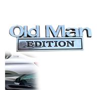 Represeint Old Man Edition Car Emblem, Metal Nameplate Funny Decal, 3D Metal Sticker Badge, for Cars Truck SUV Side Or Rear Tailgate Name Plate Sticker (Style A,1PCS)