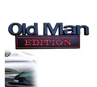 Represeint Old Man Edition Car Emblem, Metal Nameplate Funny Decal, 3D Metal Sticker Badge, for Cars Truck SUV Side Or Rear Tailgate Name Plate Sticker (Style C,1PCS)