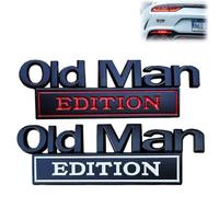 Represent Old Man Edition Car Emblem, 3D Metal Badge Car Stickers & Decals for Cars, SUVs, Trucks - Fits Fender or Rear Tailgate Bumper Nameplate Stickers (D-2PCS)