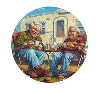 Representa una Pareja anciana Feliz sentada 120 Piezas Rompecabezas Infantil Animales Formas Especiales Puzzle Niños Impossible Educativo Portátil Decoración Hogar Interacción 120 PCS