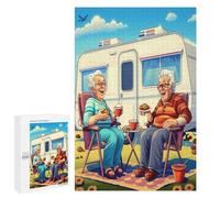 Representa una Pareja anciana Feliz sentada Puzzles 1000 Piezas Desafío FamiliarImpossible Rompecabezas 3D para Adultos Y Niños A 12 Años Juguete Educativo DIY Creativo 1000 PCS