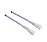 Representación de alambre de acero retráctil de batería 2 PCS Manija de goma morada para juegos de batería Drums Profesionales para principiantes