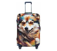 Representación de Alaskklee Kai Funda elástica para equipaje de viaje, protector de maleta, funda de equipaje impresa antiarañazos, Black, XL