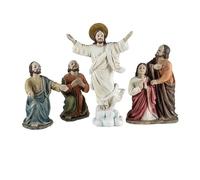 Representacion de la Ascencion de Jesus de Resina Pintado a Mano de 14 cm
