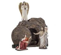 Representacion de la resurrecion de Jesus de Resina Pintado a Mano de 17 cm