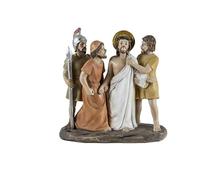 Representacion del Beso de Judas de Resina Pintado a Mano de 11 cm