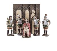Representacion del ECCE Homo de Resina Pintado a Mano de 17 cm