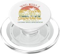 Representante de Servicio al Cliente Funny Vintage Superhero PopSockets PopGrip para MagSafe