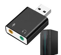 Reproducción De Audio Y Conversor De Grabación, Soporte de Conexión de Audio TeleWork, Dispositivos USB para Conferencias, Terminal de Conversión USB para Escuchar Música, Compatible con