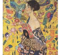 Reproducción de pinturas de Gustav Klimt en la pared: Retrato de Adele Bloch, lienzo dorado para sala de estar, 30x30cm (12x12in), sin marco