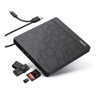 Reproducción silenciosa y reducción de ruido, uso multipropósito de la unidad de DVD externa para instalación, entretenimiento y transferencia de