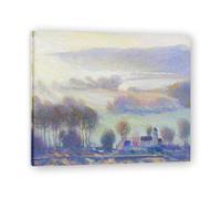 Reproducción Sobre Lienzo - T.(Valley at Giverny) - Reproducciones de Pinturas - Cuadros artísticos para decoración de salón 60x72cm Marco interno