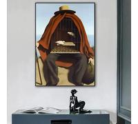 Reproducciones de obras clásicas surrealistas de René Magritte, pósteres e impresiones en lienzo, pintura para pared, imagen para sala de estar (80 x 120 cm/sin marco)