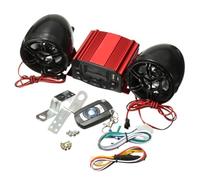 Reproductor Altavoces Audio 12V Moto Audio Control Remoto 2 Altavoces Universal Rojo Sonido SD MP3 FM