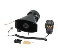 Reproductor Altavoces Audio Altavoz para Coche De 12 VCon Micrófono Potente Sirena para Motocicleta Vehículo Camión Alarma Advertencia Plástico para Policía Bomberos 5 Sonidos