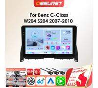 Reproductor Android OSSURET 6115 para Mercedes Benz Clase C W204 S204 2007-2010, Carplay, Radio para Auto, Multimedia, Pantalla Táctil GPS de 9 Pulgadas y 8 Núcleos P2CP rearcam AIPRO