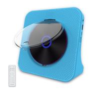 Reproductor CD Bluetooth Portátil, Reproductor De Música CD con Pantalla LED Y 6 Ajustes De Temporizador, 5 Formatos, Bluetooth 5.0 Audio HiFi Estéreo, para Hogar Oficina Blue