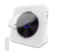 Reproductor CD Bluetooth Portátil, Reproductor De Música CD con Pantalla LED Y 6 Ajustes De Temporizador, 5 Formatos, Bluetooth 5.0 Audio HiFi Estéreo, para Hogar Oficina White
