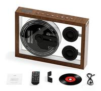 Reproductor CD BT, Reproductor MúSica Sobremesa para Montaje Pared con Mando Distancia Y Compatible con CD, Tarjeta TF Y Radio FM, Reproductor CD PortáTil PequeñO Estilo Vintage,B