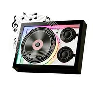 Reproductor CD con Altavoz BT Y Control Remoto, Marco Fotos Decorativo con MúSica, Reproductor CD PortáTil PequeñO Estilo Vintage con USB, TF, Recargable Y Montable Pared,C