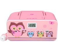 Reproductor CD MUSE M-29 KP Rosa Nuevo Con Micrófono Karaoke CD MP3 USB AUX
