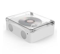 Reproductor CD Retro Álbum, Reproductor CD Portátil Retro con Control Remoto, Bluetooth 5.0, Batería 2000mAh, Fonógrafo CDs Vintage Todo En Uno para Hogar Oficina White