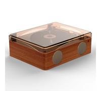 Reproductor CD Retro Álbum, Reproductor CD Portátil Retro con Control Remoto, Bluetooth 5.0, Batería 2000mAh, Fonógrafo CDs Vintage Todo En Uno para Hogar Oficina Brown