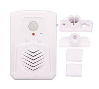 Reproductor de audio con mensajes grabables activados por movimiento, perfecto para seguridad y publicidad en interiores.