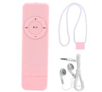 Reproductor de audio, mini dispositivo MP3 con auriculares y correa para el cuello, interfaz fácil de usar, reproductor de música recargable,