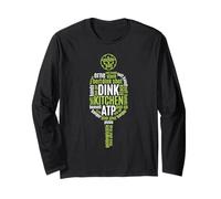 Reproductor de Bebidas Pickleball Life Paddle Word Cloud Manga Larga