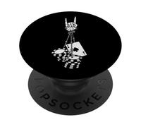 Reproductor de Cartas Poker Texas Holdem Hold Em Alt Retro Vintage PopSockets PopGrip Adhesivo