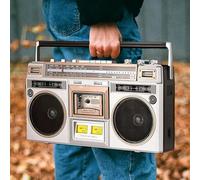 Reproductor de casete Bluetooth retro, reproductor de cinta de CD clásico, boombox portátil estilo años 80, compatible con entrada SD/USB, con grabación USB y grabadora de casete, grabadora de casete